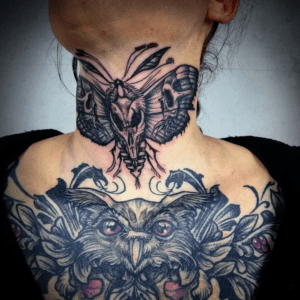 Tattoo Darkart Motte Eule