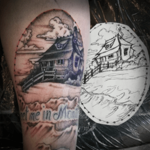 Tattoo Lanschaft Haus