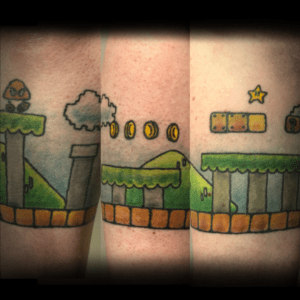 Tattoo Retro Mario Pixel